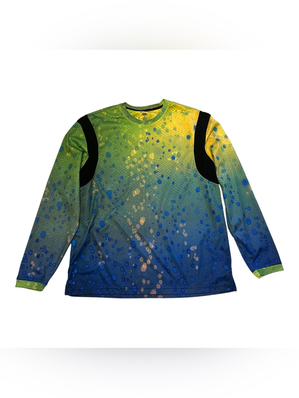 Reel Legends Yellow Green Tie-Dye Long Sleeve Top